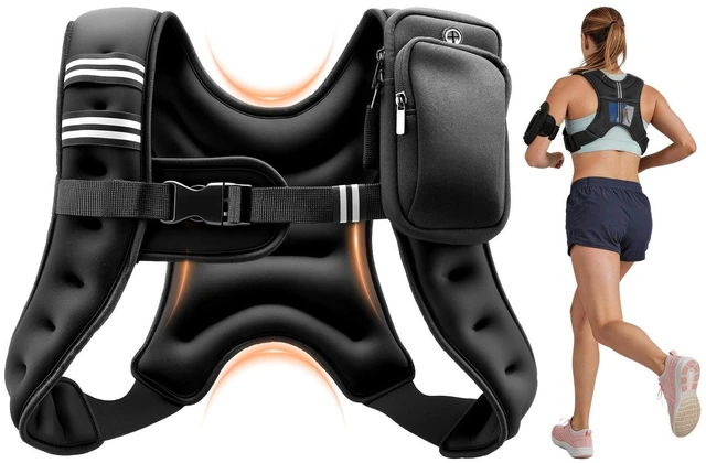 Main image of VEVOR Weighted Vest, 6 lbs Body Weight Vest for Men Women, with Reflective Stripe, Adjustable Buckle, Workout Equipment for Strength Training, Running, Jogging, Fitness, Muscle Building, Weight Loss
