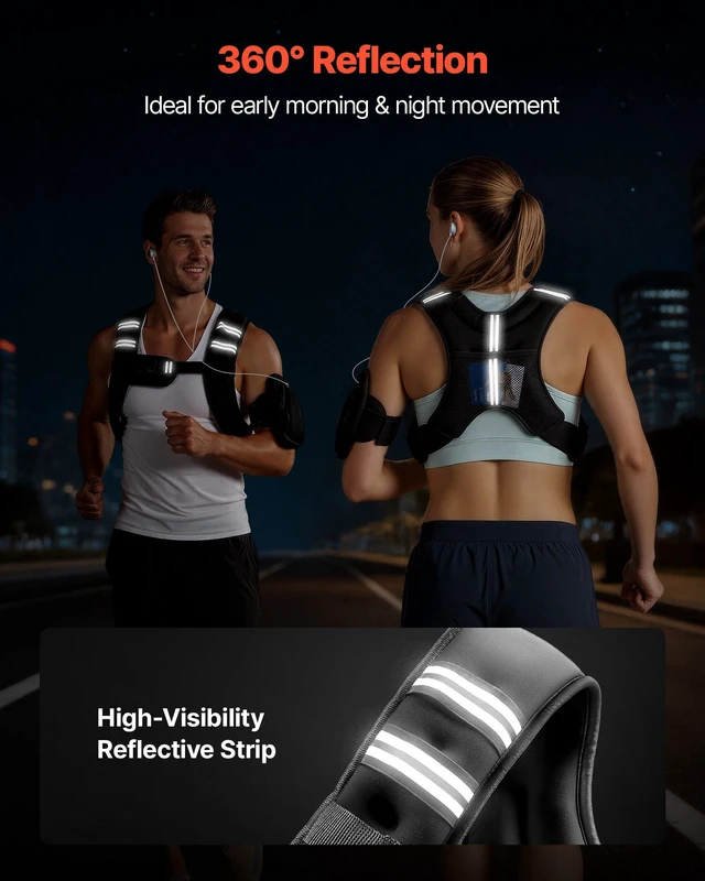 Alt view image 5 of 8 - VEVOR Weighted Vest, 6 lbs Body Weight Vest for Men Women, with Reflective Stripe, Adjustable Buckle, Workout Equipment for Strength Training, Running, Jogging, Fitness, Muscle Building, Weight Loss