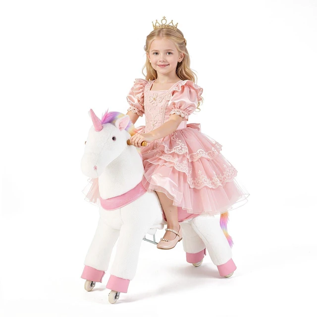 Main image of VEVOR Ride On Horse, Riding Unicorn Toys for Kids, No Battery Required, Smooth Wheels with Anti-Roll Stop Ring, Upgraded Raised Seat, Handles, Sturdy Pedals, 176 lbs Max Load Capacity for Ages 6+