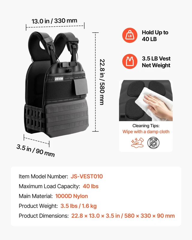 Alt view image 7 of 8 - VEVOR Weighted Vest, Body Weight Vest with Shoulder Pad, and Reflective Stripe, Exercise Set for Men Women, Workout Equipment for Strength Training, Running, Jogging, Fitness, Muscle Building
