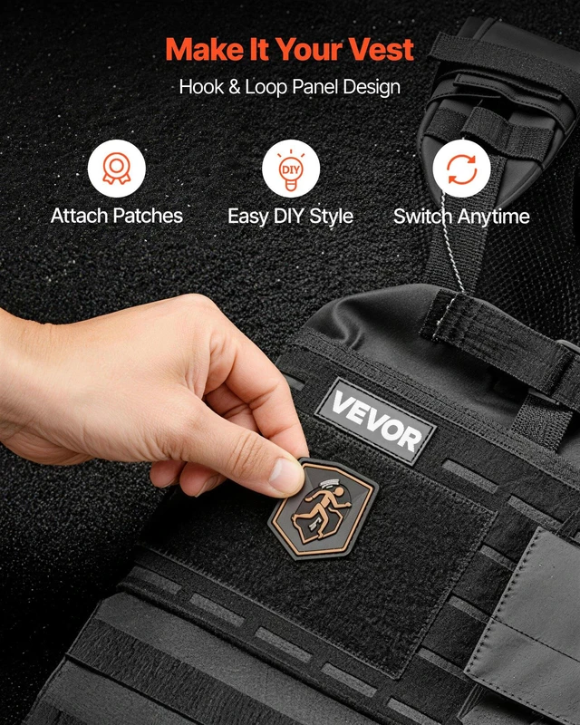 Alt view image 5 of 8 - VEVOR Weighted Vest, Body Weight Vest with Shoulder Pad, and Reflective Stripe, Exercise Set for Men Women, Workout Equipment for Strength Training, Running, Jogging, Fitness, Muscle Building