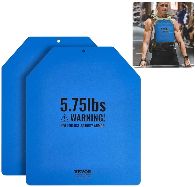 Main image of VEVOR Weight Vest Plates, 5.75 LB Pairs, Premium Steel Weighted plates, Contoured Ergonomic Fit WODs, Additional Weight for Weight Vests, for Strength Training, Running, Fitness, Heavy Workouts