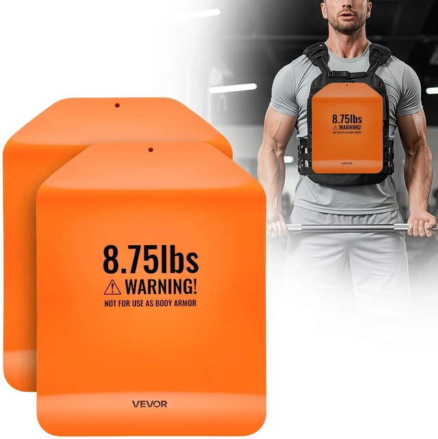 Main image of VEVOR Curved Weight Vest Plates, 8.75 LB Pairs, Premium Steel Tactical Weighted Plates for Vest, Ergonomic Design, for Strength Endurance Training, Running, Jogging, Fitness, Heavy Workouts