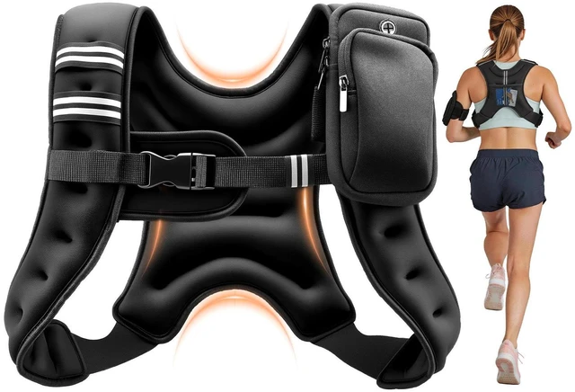 Main image of VEVOR Weighted Vest, 10 lbs Body Weight Vest for Men Women, with Reflective Stripe, Adjustable Buckle, Workout Equipment for Strength Training, Running, Jogging, Fitness, Muscle Building, Weight Loss