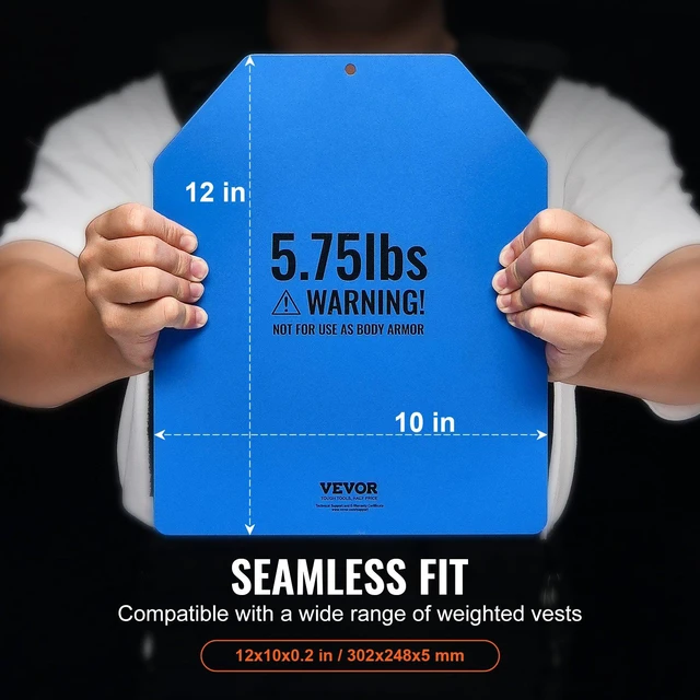 Alt view image 3 of 8 - VEVOR Weight Vest Plates, 5.75 LB Pairs, Premium Steel Weighted plates, Contoured Ergonomic Fit WODs, Additional Weight for Weight Vests, for Strength Training, Running, Fitness, Heavy Workouts