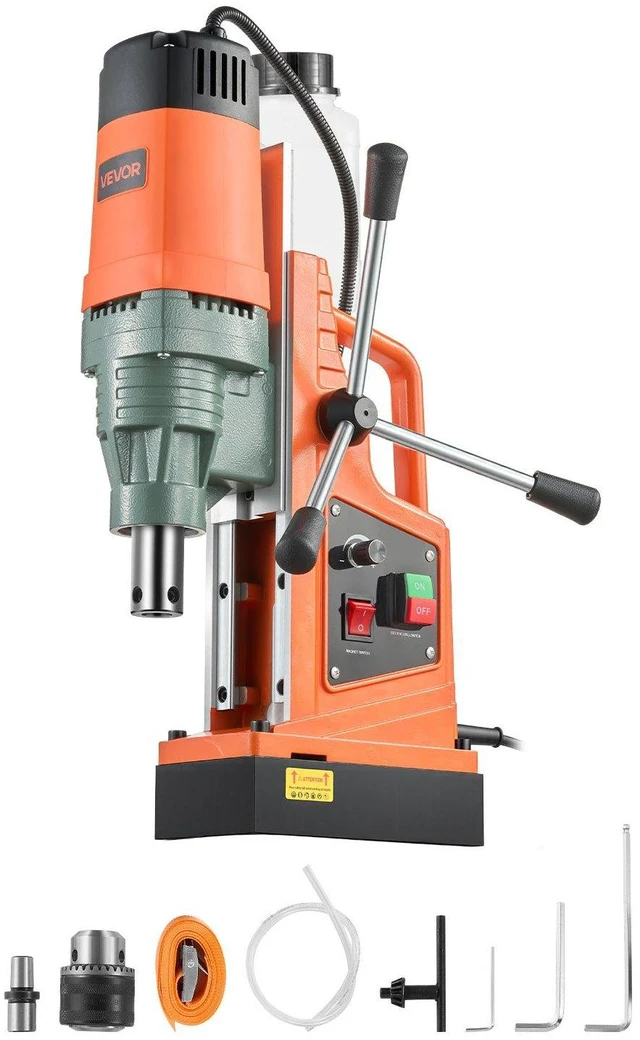 Main image of VEVOR Magnetic Drill, 1550W Motor 2 in Coring Diameter, 2922 lbf Magnetic Force, 0-550 RPM Variable Speed, Portable Electric Mag Drill Press Drilling Machine for Metal Surface, Home Improvement