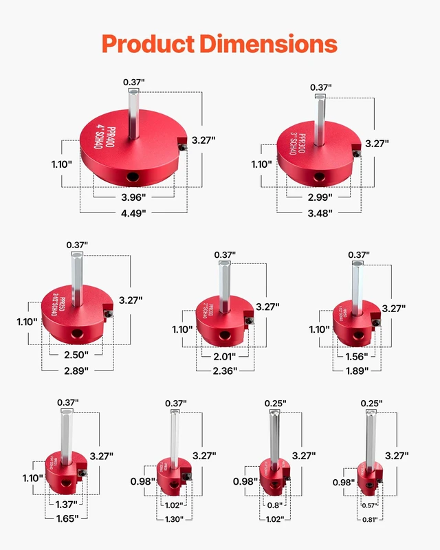 Alt view image 3 of 8 - VEVOR PVC Pipe Reamer Kit, 9-Piece, PVC Fitting Socket Saver, Includes 1/2", 3/4", 1", 1-1/4", 1-1/2", 2", 2-1/2", 3", 4", Fits Standard 1/2" Drills, Plumbing Tool Kit for SCH40 ABS CPVC Drain Pipes