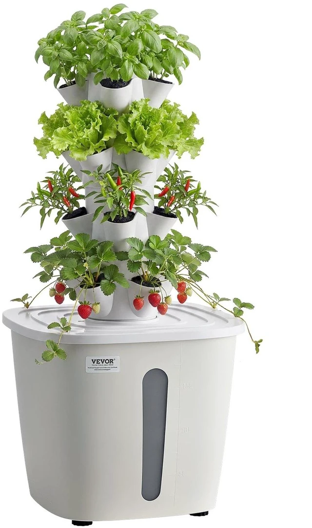 Main image of VEVOR Hydroponic Tower, 20 Pods 4 Tiers Hydroponics Growing System Kit, Vertical Home Hydronic Garden with 20L Water Tank & Pump, Planter Plants Germination Kit for Indoor Herbs, Fruits, Vegetables