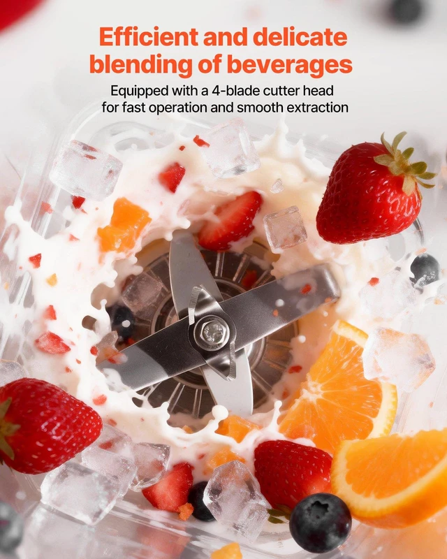 Alt view image 4 of 8 - VEVOR Blender, 68 oz Professional Countertop Blenders with Shield, 2200W 26000RPM Kitchen Food Processor Combo, Self-Cleaning, Speed Adjustable, 6 Preset Menu for Smoothies, Ice Crushing, Puree, Black