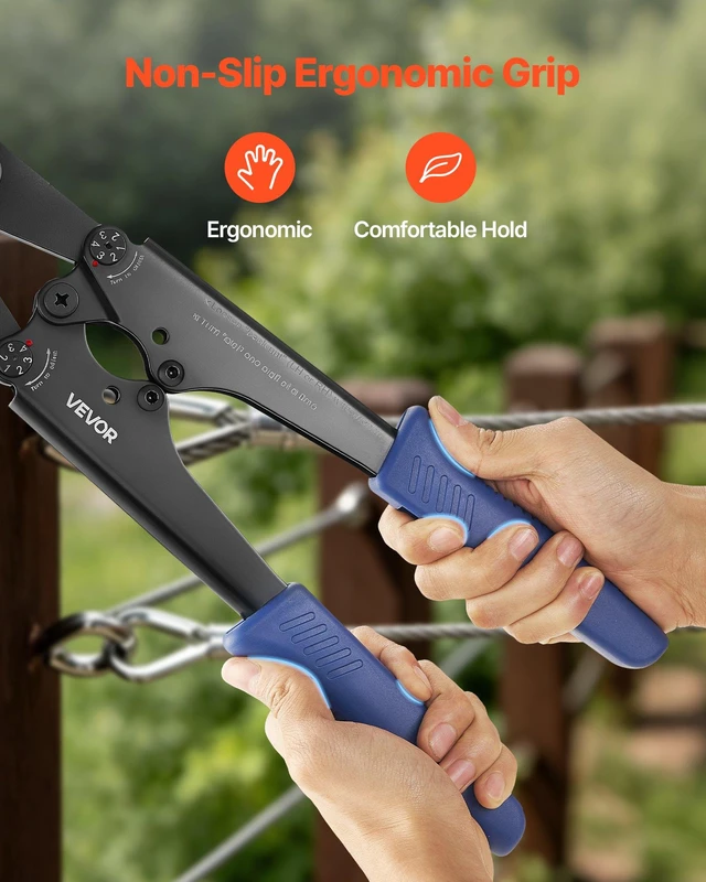 Alt view image 5 of 8 - VEVOR Crimping Tool, 3/64" - 1/8" Steel Wire Rope Crimper, with Clear Metric and Imperial Markings, Adjustable Force, Crimp Pliers for Aluminum Oval and Dual Sleeves, and Annealed Copper Sleeves