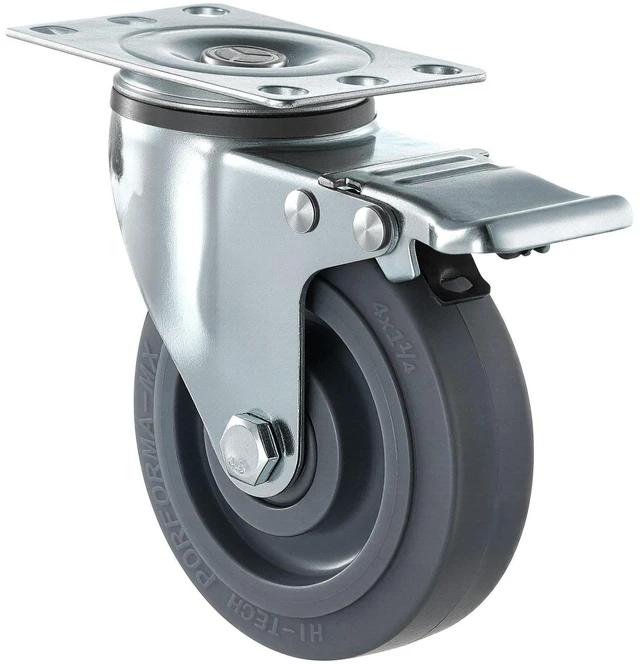 Main image of VEVOR Caster Wheels, 5 Inch Heavy Duty Casters, Compatible with VEVOR Insulated Food Pan Carrier, Set of 4 (2 Swivel with Brake, 2 Rigid)