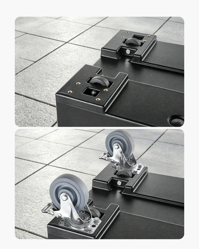 Alt view image 4 of 8 - VEVOR Caster Wheels, 5 Inch Heavy Duty Casters, Compatible with VEVOR Insulated Food Pan Carrier, Set of 4 (2 Swivel with Brake, 2 Rigid)