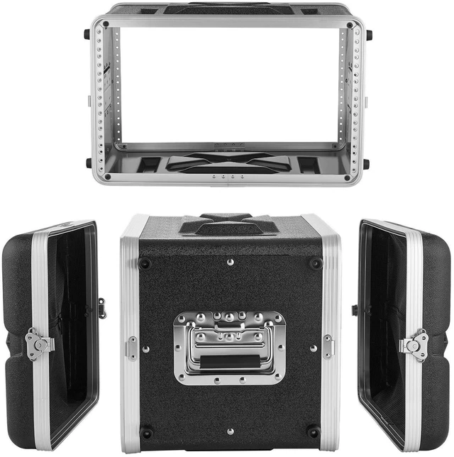 Main image of VEVOR 6U Rack Case, 14 in Depth, Server Rack Cabinet Shallow with ABS Construction, Recessed Twist Latches, Detachable Front & Back Cover, Easy Installation, for Amplifier, 11.4 in Internal Depth