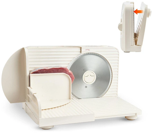 Main image of VEVOR Meat Slicer, 6.7" Foldable Electric Cutter with Dual Security Lock, 0-0.59" Adjustable Thickness, Easy to Clean, 180W Home Food-Slicer for Frozen Meat, Ham, Baguett, Steak