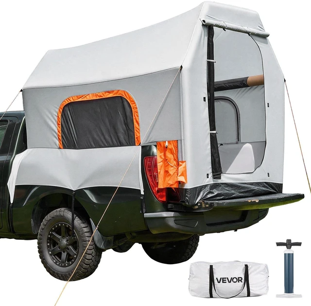 Main image of VEVOR Inflatable Pickup Truck Tent, 7.2 x 5.4 FT 3-Season Truck Bed Tent with Ventilated Mesh Windows, PU2000mm Waterproof Pickup Camping Tents for Outdoor Hiking Activities - Air Pump Included
