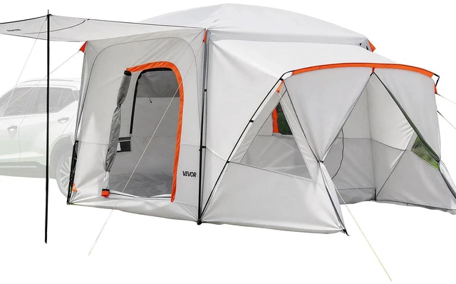 Main image of VEVOR SUV Camping Tent for 5-9 Person, 13 x 10 FT 3-Season SUV Tailgate Tent with Ventilated Windows, PU2000mm Waterproof Dual-Use Car Rear Hatch Tents for Outdoor Hiking Travels