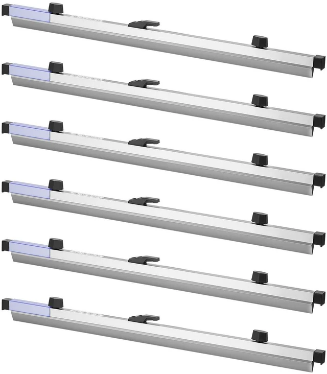 Main image of VEVOR Blueprint Clamps, 24 Inches, Blueprint Hanging Clips Binding Strips, Aluminum Construction, Document Storage, for Blue Print, Maps, Construction Paper Posters Plans Drawings Arts, Pack of 6