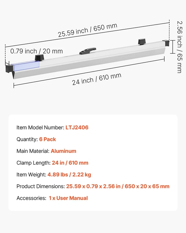Alt view image 7 of 8 - VEVOR Blueprint Clamps, 24 Inches, Blueprint Hanging Clips Binding Strips, Aluminum Construction, Document Storage, for Blue Print, Maps, Construction Paper Posters Plans Drawings Arts, Pack of 6