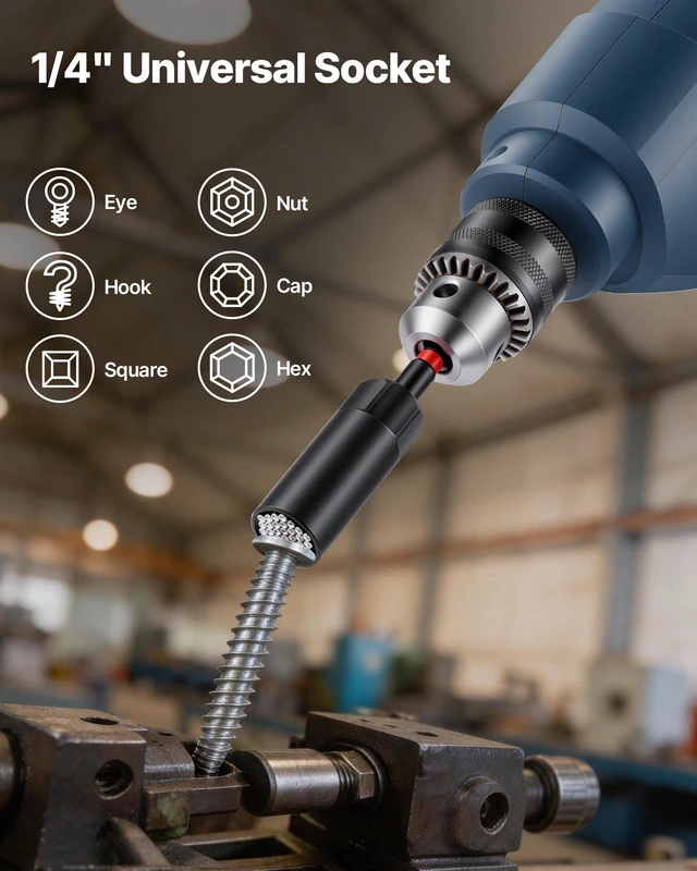 Alt view image 6 of 7 - VEVOR 80-Piece Premium Magnetic Impact Nut Driver Set, Metric & SAE Sizes, with Socket Adapters, Bit Holder, Wing Nut Driver, Universal Sockets, Quick Release Extension, Power Bits, Storage Box