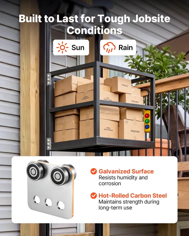 Alt view image 6 of 8 - VEVOR 4 Wheel Trolley Assembly Rollers, 4 Pcs 1100 lbs Load, Dual Bearing Trolley Assembly for 1-5/8" Wide and All 1-5/8" or Taller Strut Channel, Heavy Duty Sliding Track System for Warehouse Garage