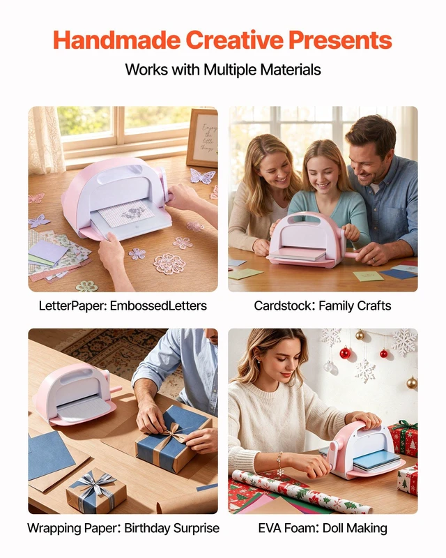 Alt view image 5 of 8 - VEVOR Manual Die Cutting and Embossing Machine, 9" Opening, Portable Die Cut Machine with Cutting Plates, Ergonomic Handle, Easy to Store, for Arts and Crafts, Scrapbooking, Card Making, Crafting