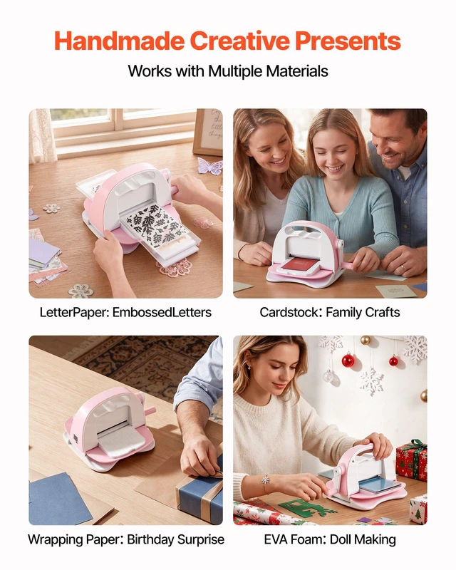 Alt view image 5 of 8 - VEVOR Manual Die Cutting and Embossing Machine, 3" Opening, Portable Die Cut Machine with Cutting Plates, Ergonomic Handle, Easy to Store, for Arts and Crafts, Scrapbooking, Card Making, Crafting