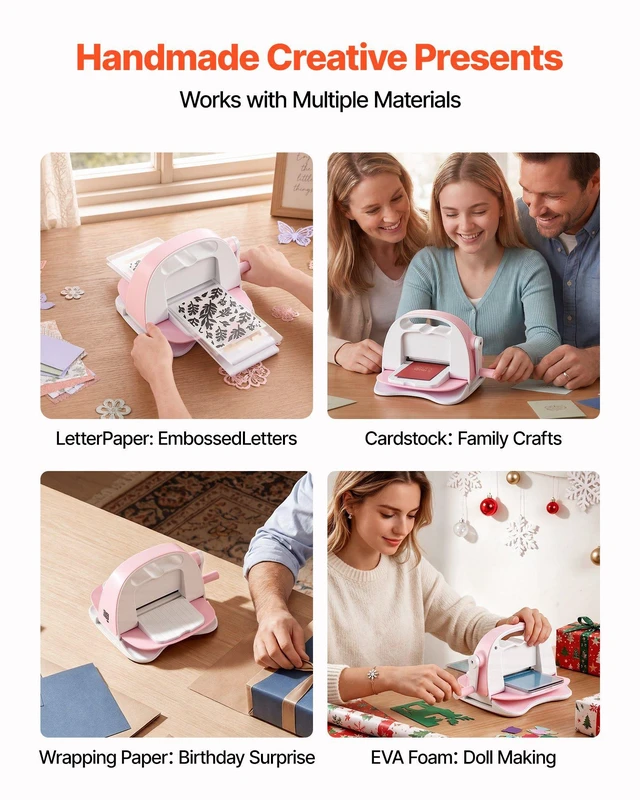 Alt view image 5 of 8 - VEVOR Manual Die Cutting and Embossing Machine, 3" Opening, Portable Die Cut Machine Set with Cutting Dies, Embossing Folders, Paper Sheets, Cutting Plates, for Scrapbooking, Card Making, Crafting