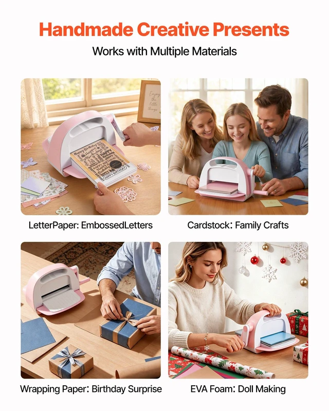 Alt view image 5 of 8 - VEVOR Manual Die Cutting and Embossing Machine, 6" Opening, Portable Die Cut Machine with Cutting Plates, Ergonomic Handle, Easy to Store, for Arts and Crafts, Scrapbooking, Card Making, Crafting
