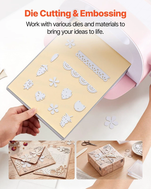 Alt view image 4 of 8 - VEVOR Cutting Plates, 6 Pcs, 12.13 x 8.5 x 0.12 in, Clear Polycarbonate Material, Die Cut Pads Compatible with VEVOR Die Cutting and Embossing Machine KM-1885, for Scrapbooking and Card Making