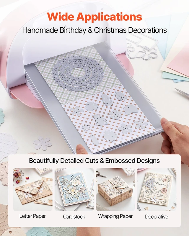 Alt view image 6 of 8 - VEVOR Cutting Plates, 6 Pcs, 12.13 x 8.5 x 0.12 in, Clear Polycarbonate Material, Die Cut Pads Compatible with VEVOR Die Cutting and Embossing Machine KM-1885, for Scrapbooking and Card Making