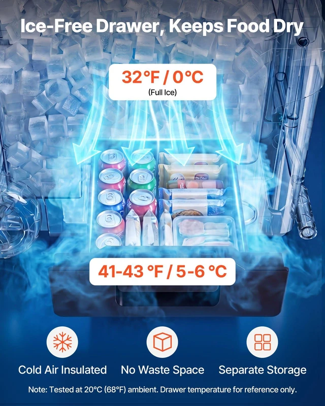 Alt view image 2 of 7 - VEVOR Hard Cooler, 45QT Portable Rolling Cooler with Wheels, Leak-Resistant Coolbox Keeps Contents Cool for 48 Hours, Ice Retention Insulated Chests, Ultra-Light for Outdoor Picnics, Grill, Camping