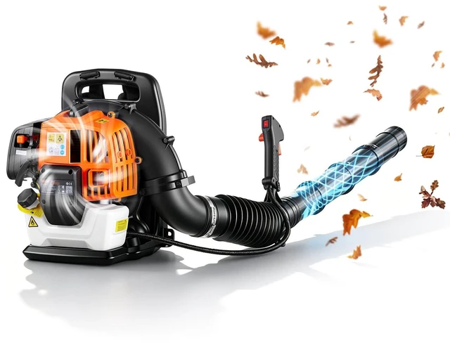 Main image of VEVOR Backpack Leaf Blower, 43CC 2-Stroke Engine Gas Powered Leaf Blower with 1.38L Fuel Tank, 447 CFM Air Volume, 150 MPH Air Speed, Ideal for Lawn Care, Leaves Cleaning, Yard Debris & Snow Removal