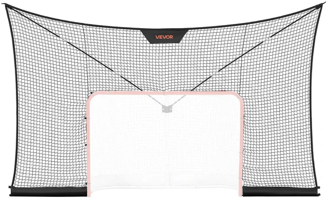 Main image of VEVOR Hockey Net Backstop, 12x7 ft Durable Hockey Goal Backstop Net with Extended Coverage, Lightweight and Portable Backyard Training Equipment, Easy Assembly, for Youth Adult (NET ONLY)