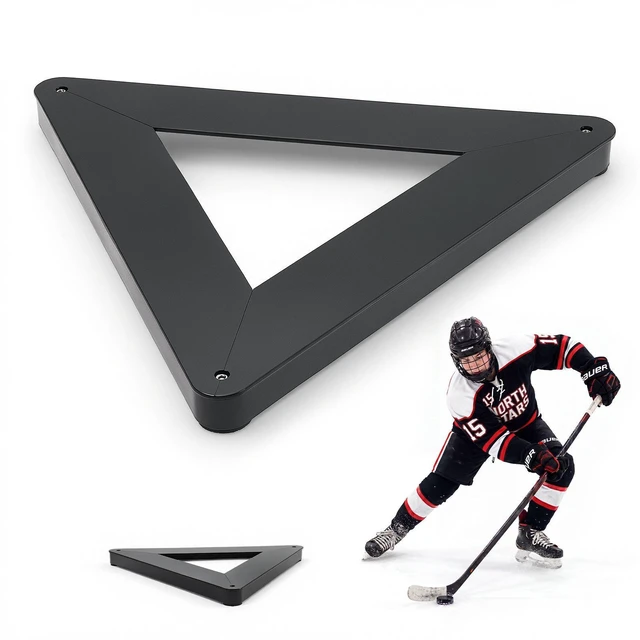 Main image of VEVOR Triangle Hockey Passer, Heavy-Duty Multi-Angle Rebounder, Hockey Passing Aid, Passing & Stick Handling Trainer, Off-Ice & On-Ice Portable Equipment, Help Improve Puck Control & Shooting