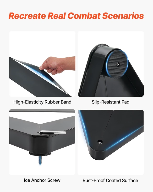 Alt view image 4 of 8 - VEVOR Triangle Hockey Passer, Heavy-Duty Multi-Angle Rebounder, Hockey Passing Aid, Passing & Stick Handling Trainer, Off-Ice & On-Ice Portable Equipment, Help Improve Puck Control & Shooting
