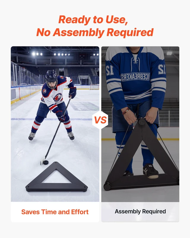 Alt view image 5 of 8 - VEVOR Triangle Hockey Passer, Heavy-Duty Multi-Angle Rebounder, Hockey Passing Aid, Passing & Stick Handling Trainer, Off-Ice & On-Ice Portable Equipment, Help Improve Puck Control & Shooting