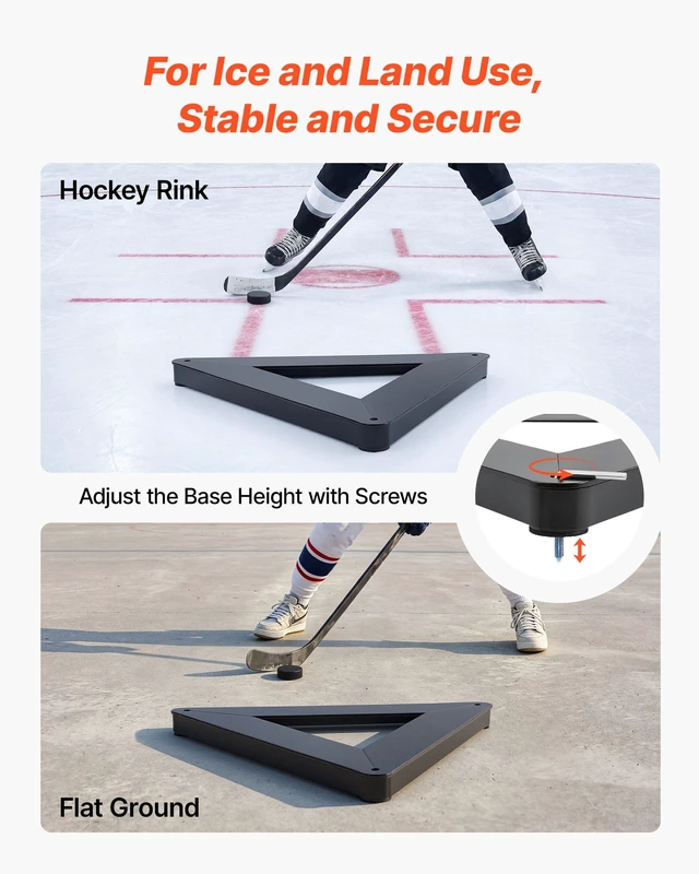 Alt view image 6 of 8 - VEVOR Triangle Hockey Passer, Heavy-Duty Multi-Angle Rebounder, Hockey Passing Aid, Passing & Stick Handling Trainer, Off-Ice & On-Ice Portable Equipment, Help Improve Puck Control & Shooting