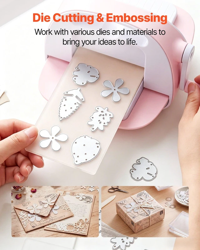 Alt view image 4 of 8 - VEVOR Cutting Plates, 6 Pcs, 6.69 x 3.15 x 0.1 in, Clear Polycarbonate Material, Die Cut Pads Compatible with VEVOR Die Cutting and Embossing Machine KM-1830, for Scrapbooking and Card Making