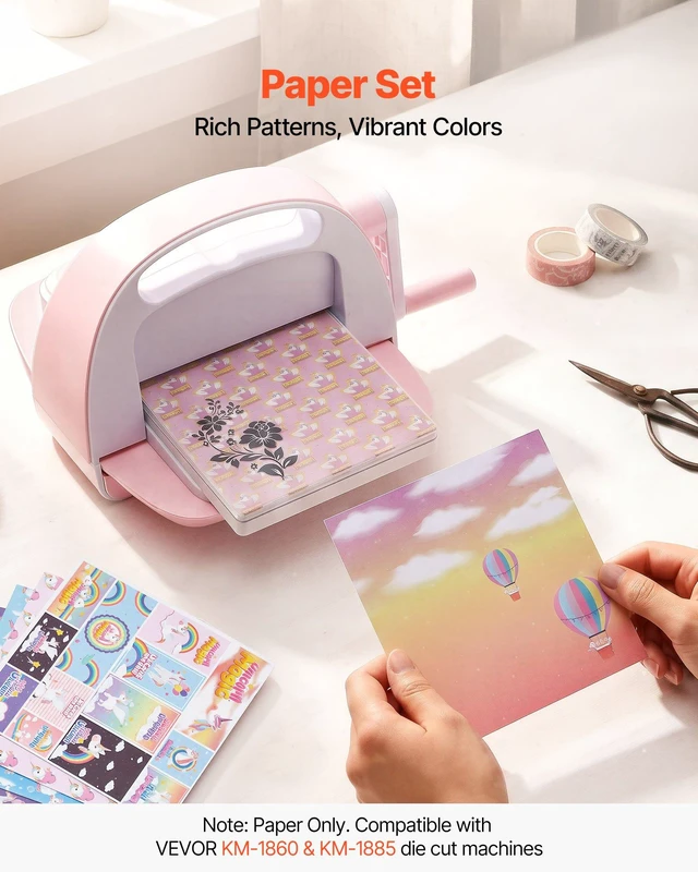 Alt view image 2 of 8 - VEVOR Scrapbook Paper, 72 Sheets, 6 x 6 in Mixed Special Patterned Paper Set for VEVOR Die Cutting and Embossing Machine, Vibrant Color, for Decorations, Scrapbooking, Card Making, and DIY Crafting