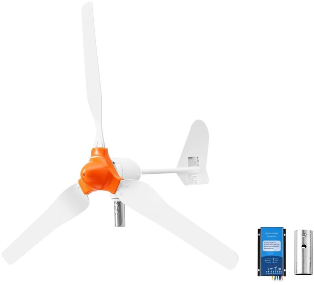 Main image of VEVOR 1000W 12V Wind Turbine Generator, 3-Blade Wind Turbine Kit with Wind/Solar Hybrid Controller, Efficient 3-Phase AC Permanent Wind Power Generator for RV Boat Home Farm (Tower Pole Not Include)