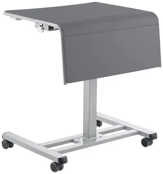 Alt view image 4 of 5 - NPS  Sit-Stand Student Desk Pro - 23.5" x 19.5" x 28.5" to 41.75" - Charcoal Gray   SSDG20