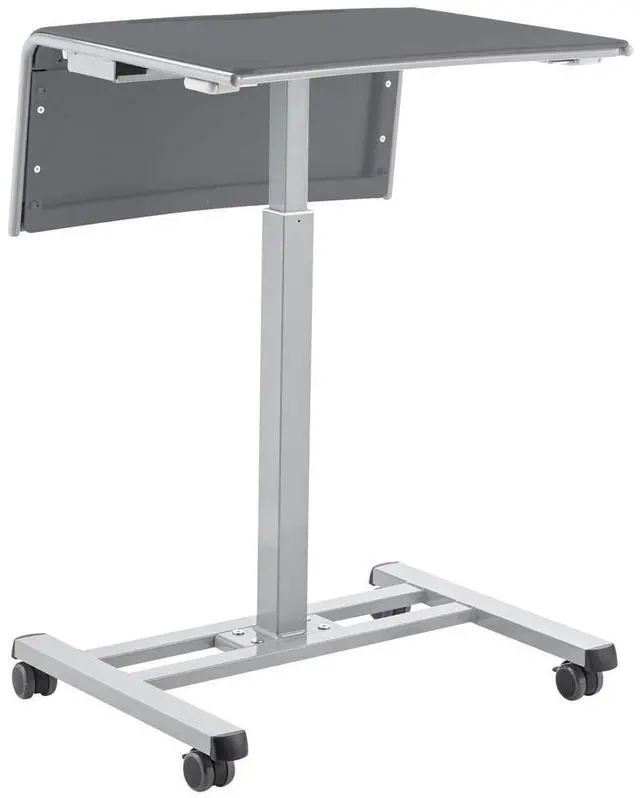 Alt view image 3 of 5 - NPS  Sit-Stand Student Desk Pro - 23.5" x 19.5" x 28.5" to 41.75" - Charcoal Gray   SSDG20