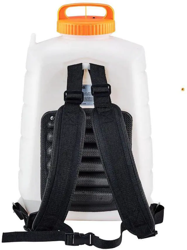 Alt view image 5 of 8 - VEVOR Battery Powered Backpack Sprayer ,4 Gal Tank, 0-90 PSI Adjustable Pressure,Back Pack Sprayer with 8 Nozzles and 2 Wands, 12V 8Ah Battery, Wide Mouth Lid for Weeding, Spraying, Cleaning