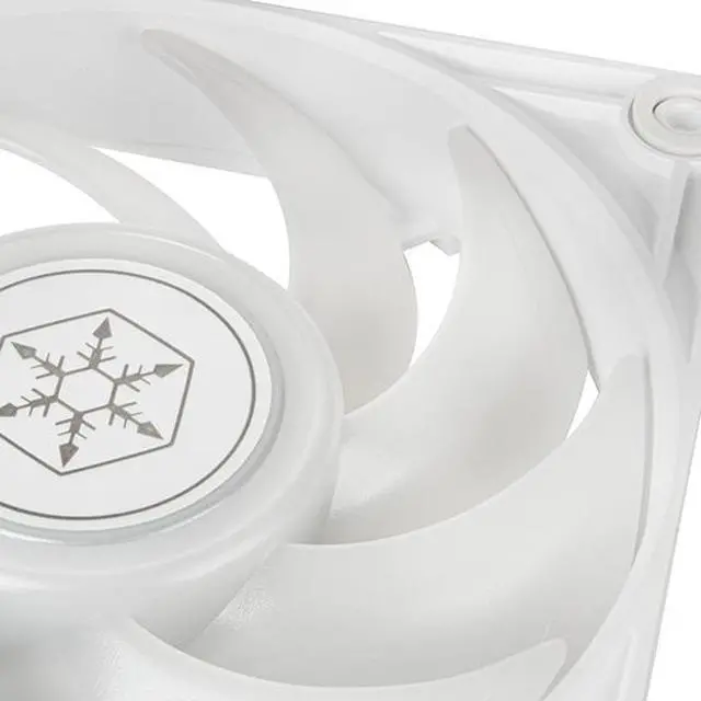 Alt view image 5 of 6 - SilverStone Technology Vista 120 White-Colored ARGB Performance Enhanced 120mm PWM Fan with Addressable RGB (ARGB), SST-VS120W-ARGB