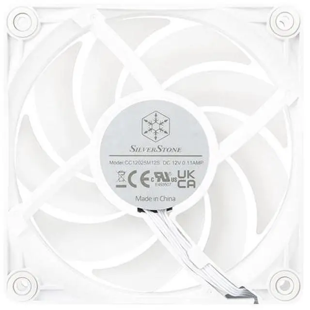 Alt view image 3 of 6 - SilverStone Technology Vista 120 White-Colored ARGB Performance Enhanced 120mm PWM Fan with Addressable RGB (ARGB), SST-VS120W-ARGB
