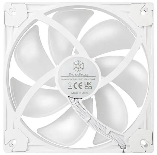 Alt view image 3 of 6 - SilverStone Technology Vista 140 White-Colored ARGB Performance Enhanced 140mm PWM Fan with Addressable RGB (ARGB), SST-VS140W-ARGB