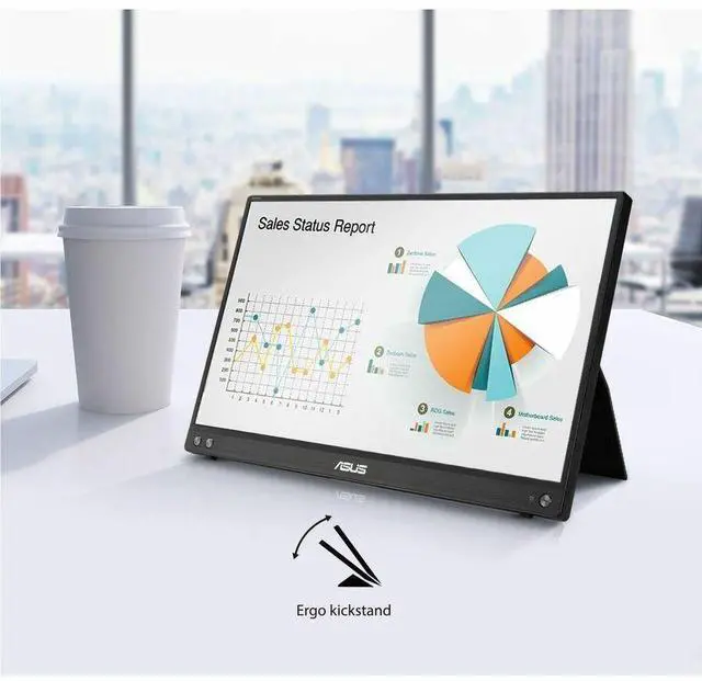 Alt view image 2 of 6 - Asus ZenScreen MB16ACVR 16" Class Full HD LED Monitor - 16:9, 15.6" Viewable - In-plane Switching (IPS) Technology - LED Backlight - 1920 x 1080 - 260K Colors - 250 Nit - 5 ms - 60 Hz Refresh Rate