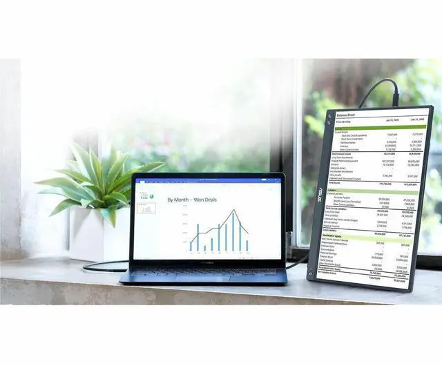 Alt view image 5 of 6 - Asus ZenScreen MB16ACVR 16" Class Full HD LED Monitor - 16:9, 15.6" Viewable - In-plane Switching (IPS) Technology - LED Backlight - 1920 x 1080 - 260K Colors - 250 Nit - 5 ms - 60 Hz Refresh Rate