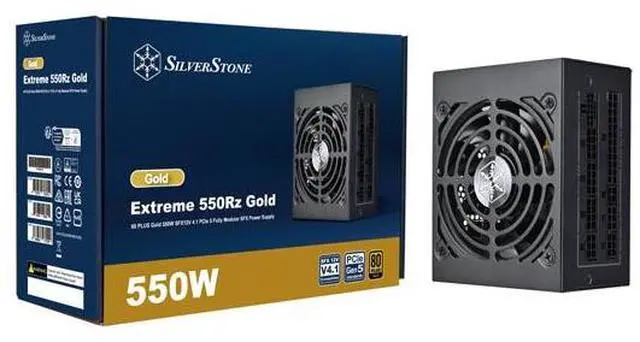 Main image of Silverstone Extreme 550Rz Gold 80 PLUS Gold 550W SFX 12V 4.1 PCIe 5 Fully Modular SFX Power Supply