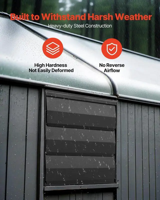 Alt view image 4 of 7 - VEVOR 10 in Shutter Exhaust Fan with Smart Programming Controller Wall Mount